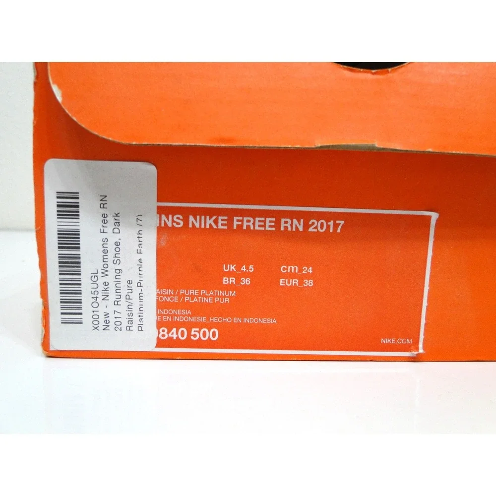 Nike Free RN 2017 Womens Running Shoes Dark Raisin Purple 880840-500 Size‎ 7